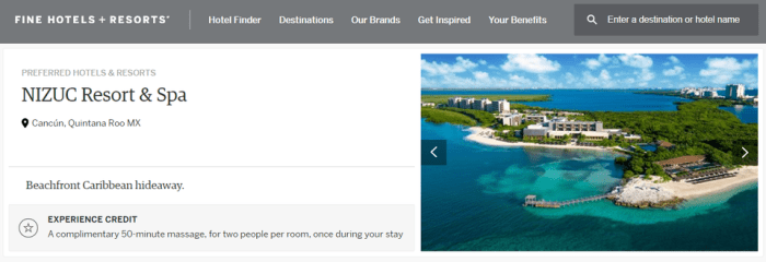 Amex fine hotels & resorts