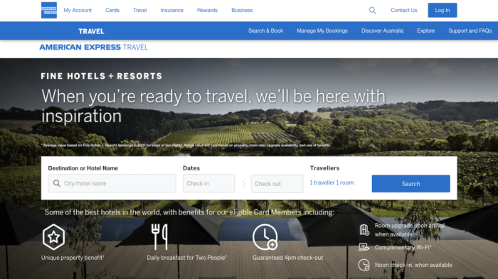 American express platinum hotel