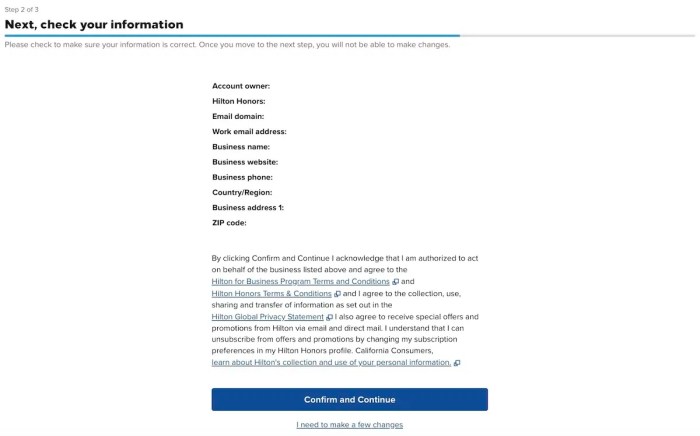 Hilton corporate booking