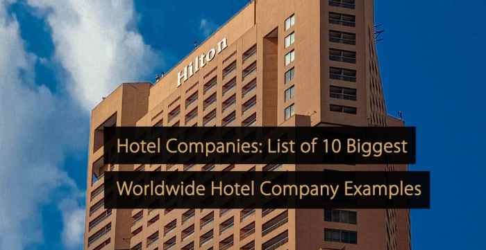 Biggest companies cap hotel market source articles