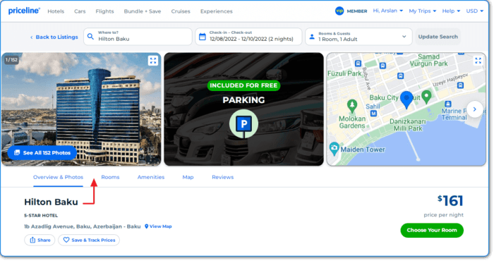 Priceline reservations