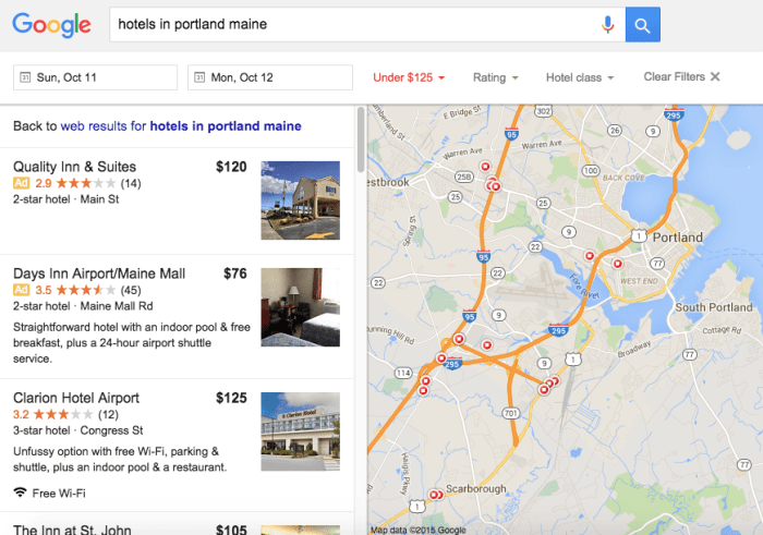 Google hotel booking